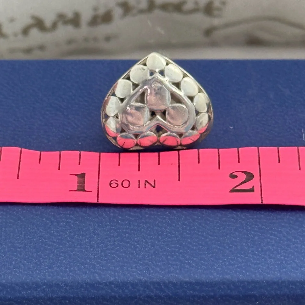 John Hardy .925 Sterling Silver 2003 Collectible Dot Heart Pin / Tie Tac